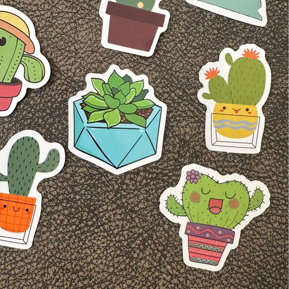 NEW Set of 18 cactus plant stickers for gardeners and plant lovers NWOT - Picture 9 of 9